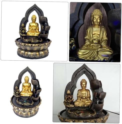 Buddha Statue Resin Tabletop Water Fountain Decor