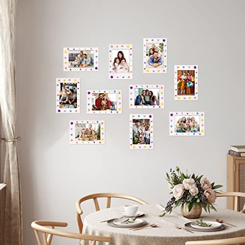 Jecery 100 Pcs White Paper Photo Frames with Easel Stand