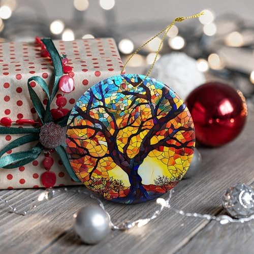 Tree of Life Ceramic Christmas Ornament Set 2024