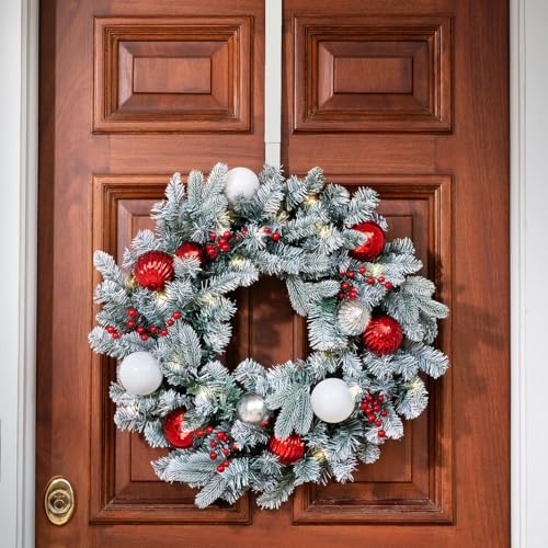 Haute Decor Adjustable Wreath Hanger Matte White