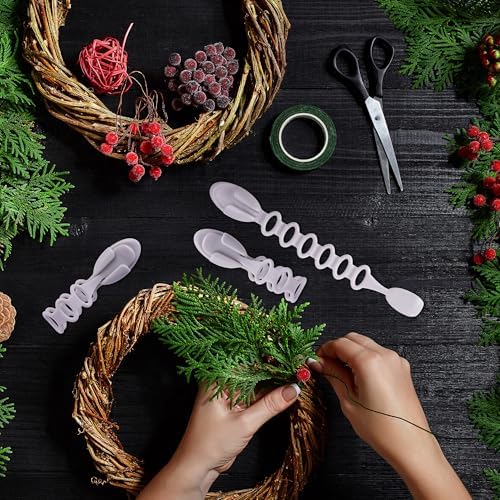 6 Pcs Christmas Wreath Holder Ties - 85 Inch Adhesive Silicone Straps