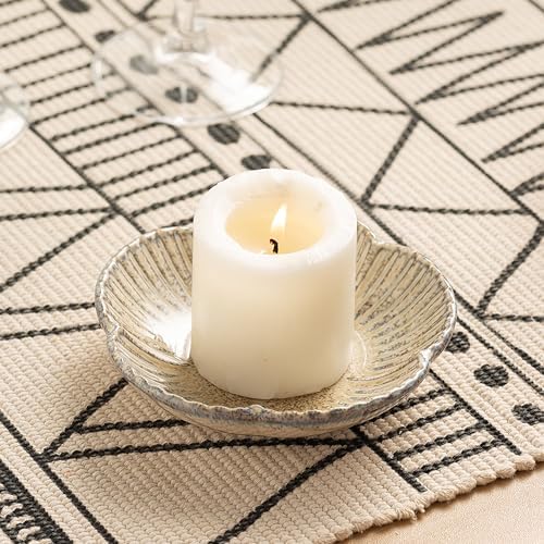 Ceramic Pillar Candle Holder Round Base Elegant Design