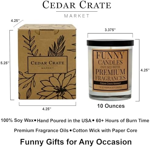 CEDAR CRATE MARKET Best Friend Gifts Scented Candle for Her Him Boss Work Bestie