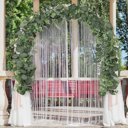 SOMYTING Eucalyptus Garland 2 Pack 12FT Artificial Decor