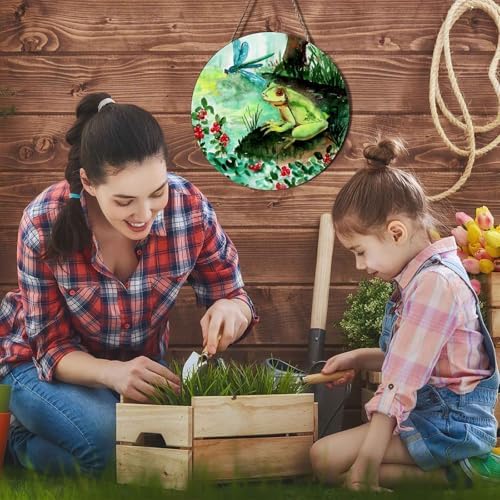 Welcome Sign Frog Door Decor Wreath Hanger