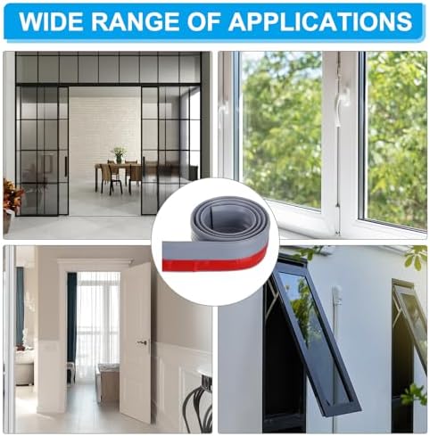 PATIKIL Door Draft Stopper 33FT Gray Silicone Weather Stripping Seal