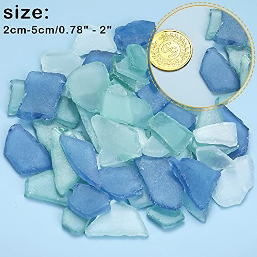 Jetec Sea Glass Vase Filler Decor Blue White Green