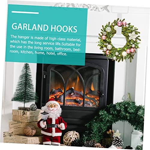 2 Pcs Metal Wreath Hooks Christmas Decor Hooks