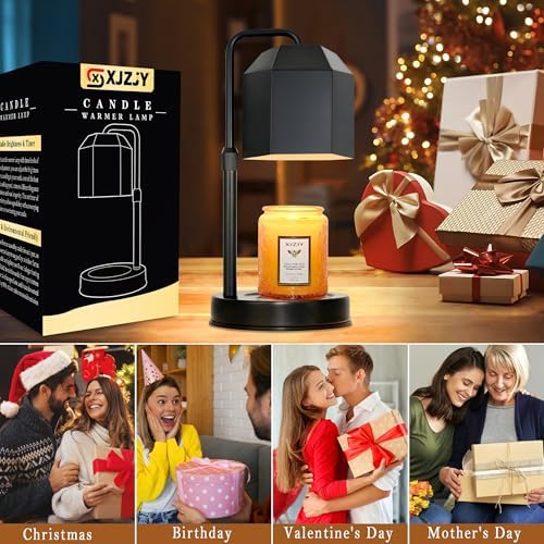 XJZJY Candle Warmer Lamp with Timer Dimmer Black