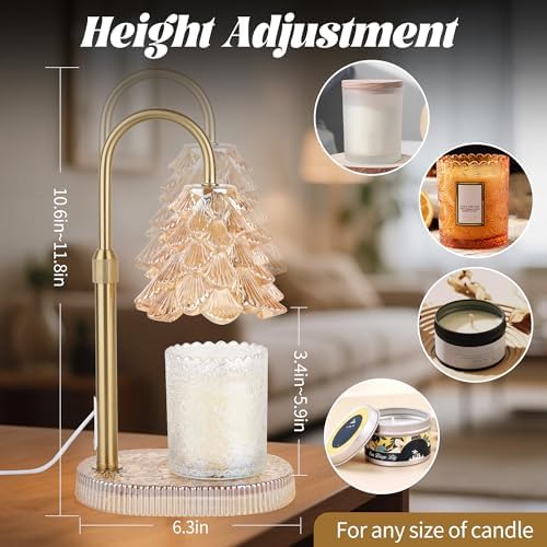 Tree-Shaped Candle Warmer Lamp with Timer and Dimmer