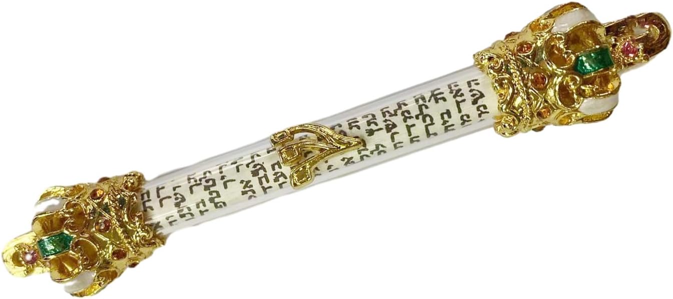 Bible Crowns Scroll Front Door Decorative Metal Mezuzah Protector