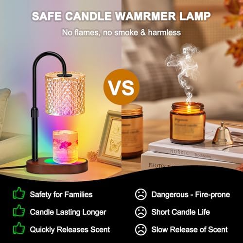 ZENLEA Candle Warmer Lamp with Timer and RGB Light