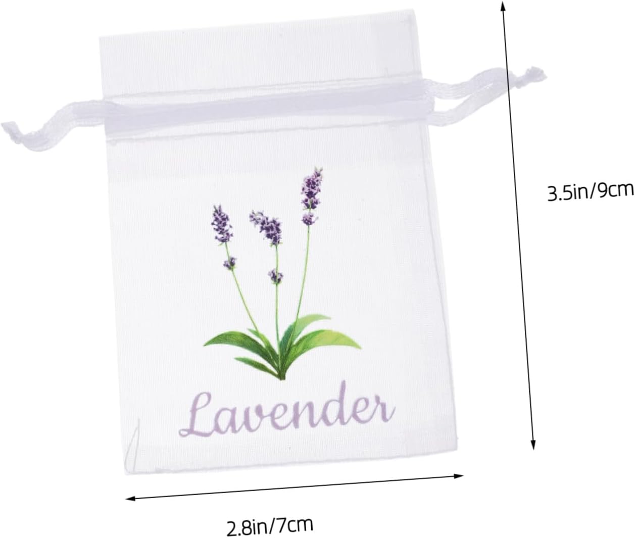 Garneck 20pcs Lavender Sachet Bags Empty Drawstring Mesh Pouches for Herbs and Dried Flowers Refillable Storage