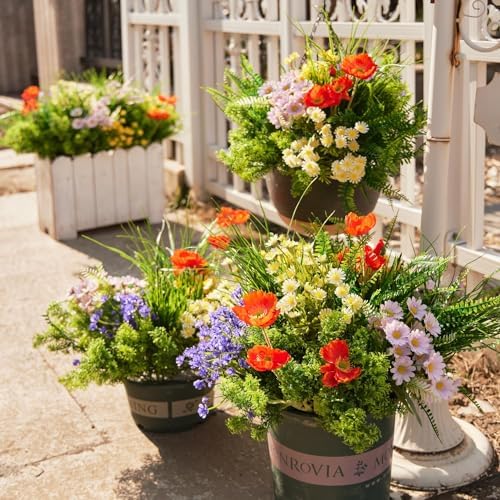 23Pcs UV Resistant Artificial Boxwood Plants for Home and Garden Decor