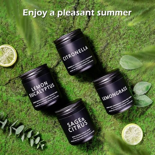 Citronella Scented Soy Jar Candle 7oz for Outdoor and Home Use