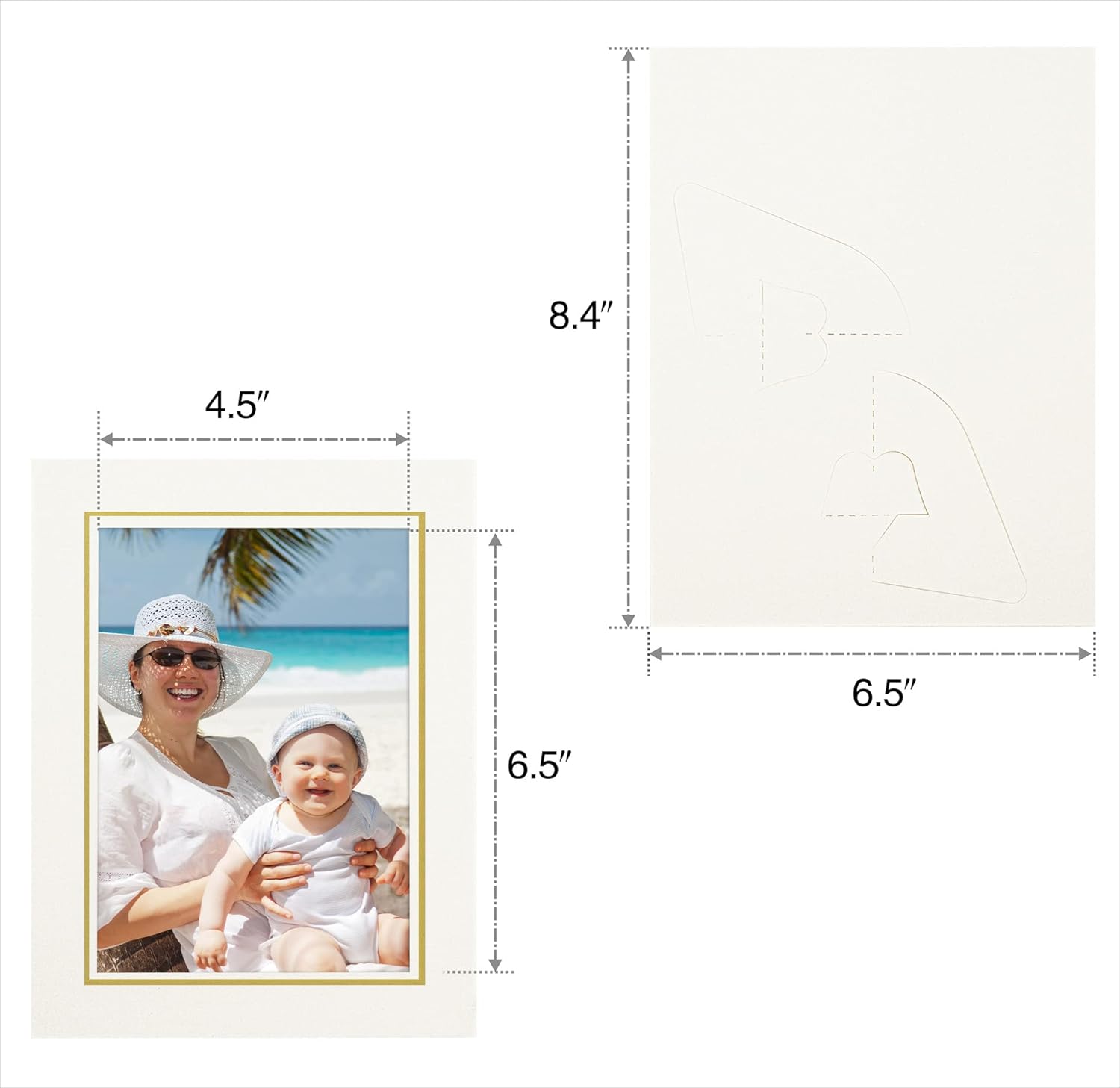 Golden State Art 25 Pack 5x7 Photo Frame Cards with Easel