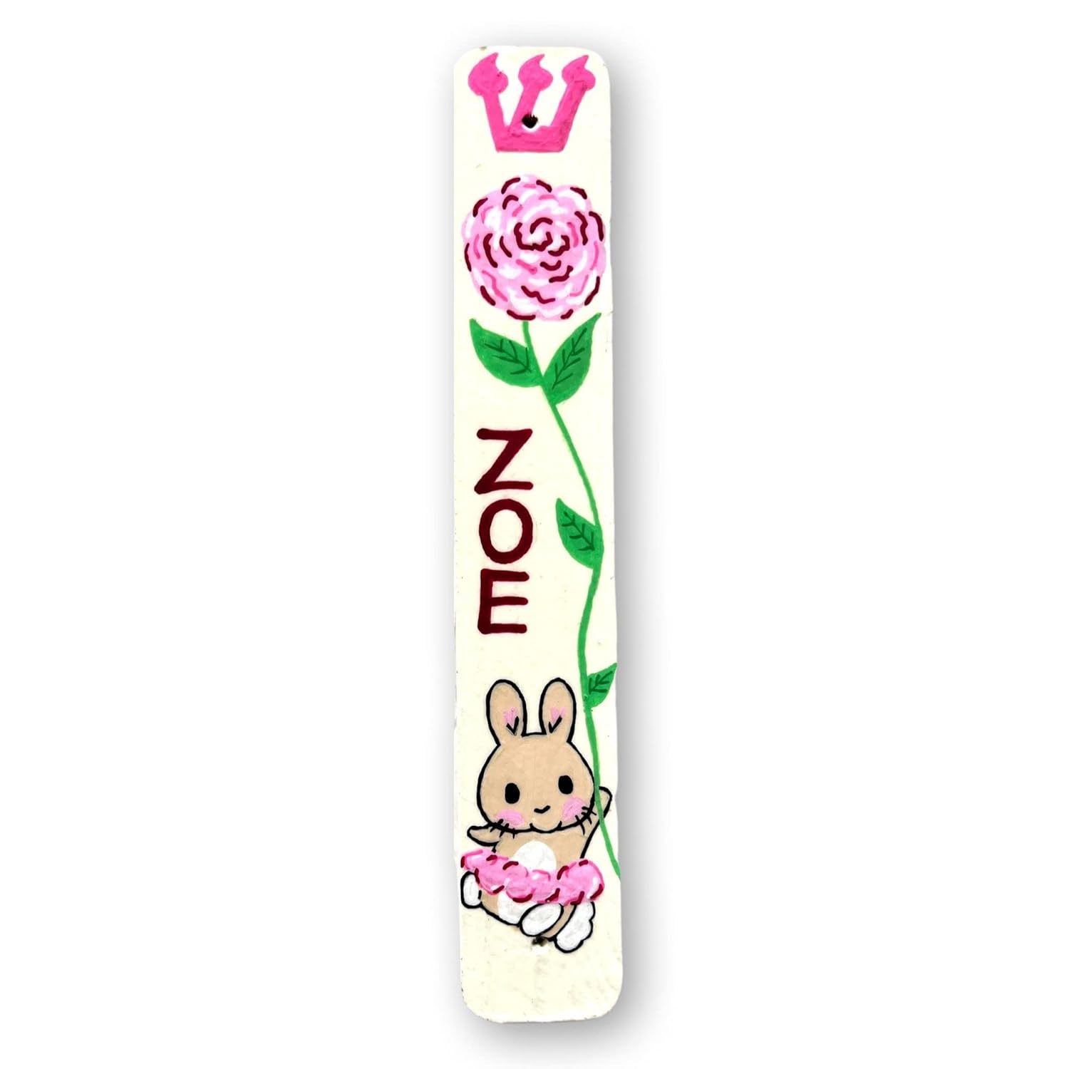 Lea Joelle Bunny Rose Mezuzah Kids Room Decor