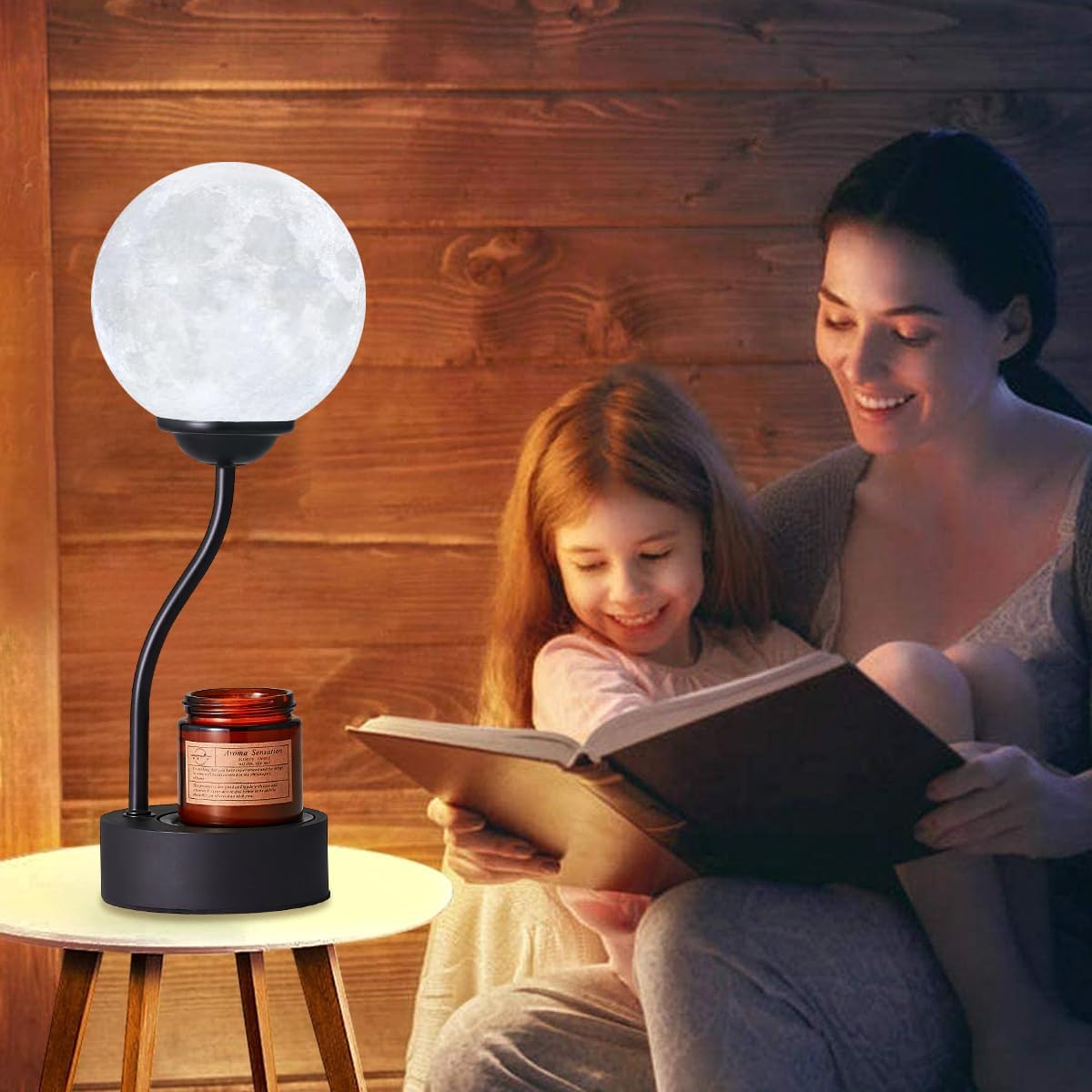 Candle Warmer Lamp with 7 Colors Moon Lamp Timer Controlled Energy Efficient Aesthetic Decor Gift for Mom