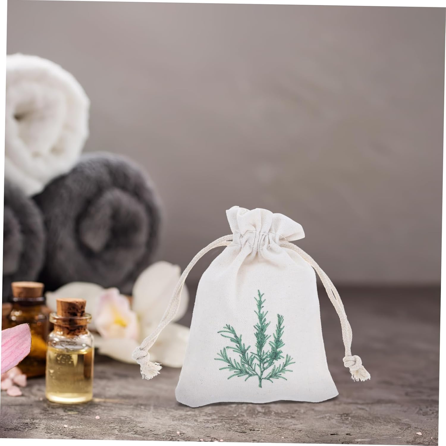 ABOOFAN 10pcs Lavender Sachets Drawstring Burlap Pouches for Home Freshener