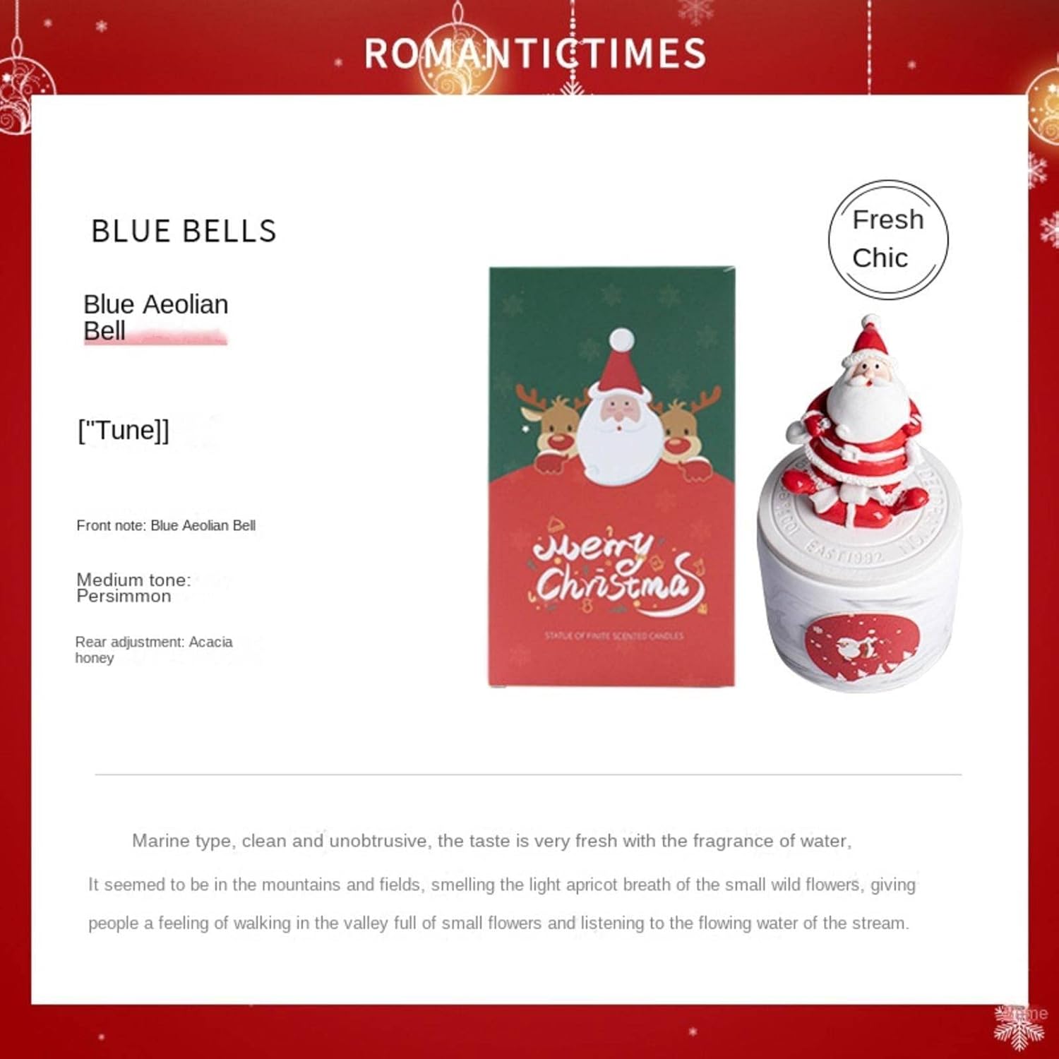 MBETA Holiday Candle Set with Santa Design