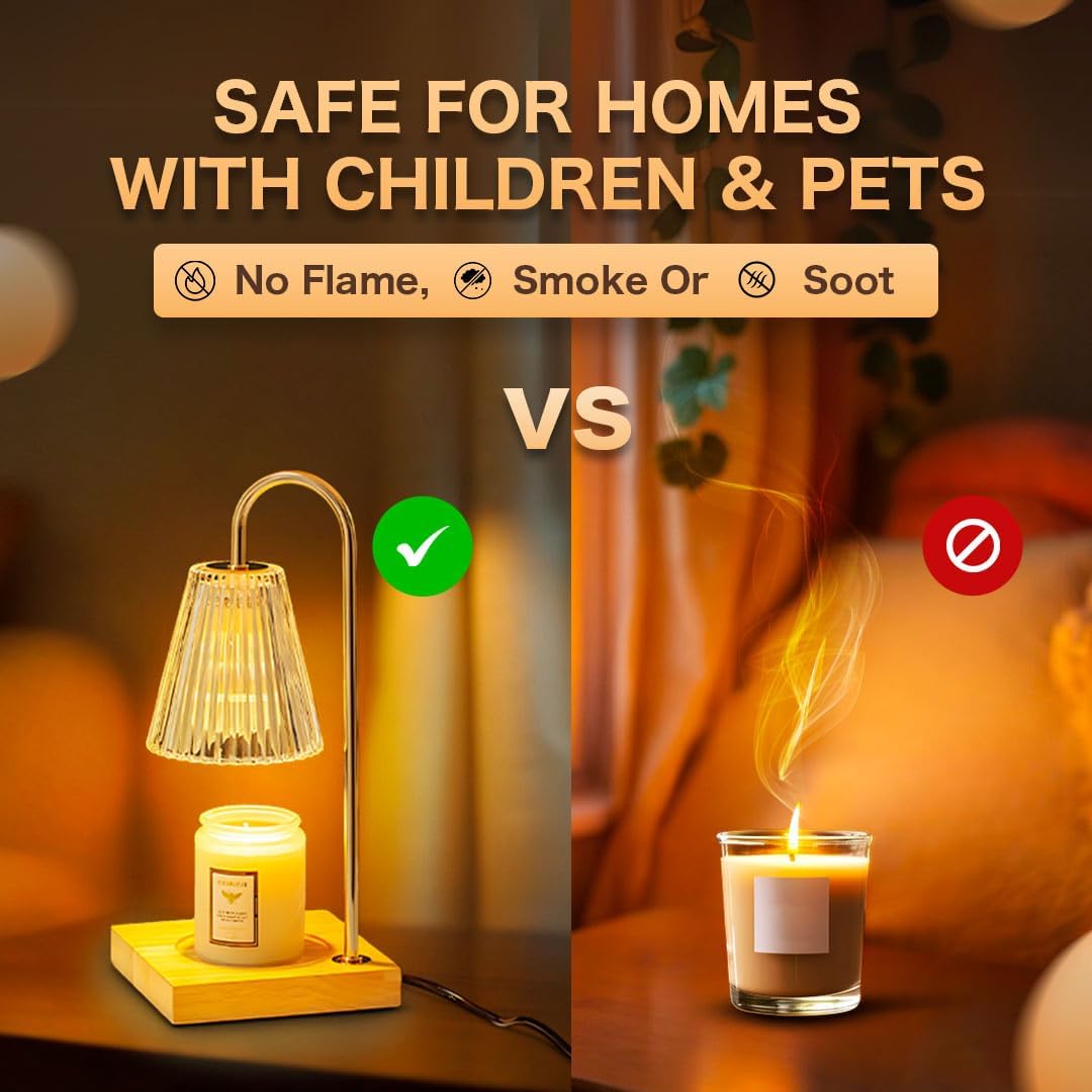 Blissy Smiles White Candle Warmer Lamp with Timer and Dimmer