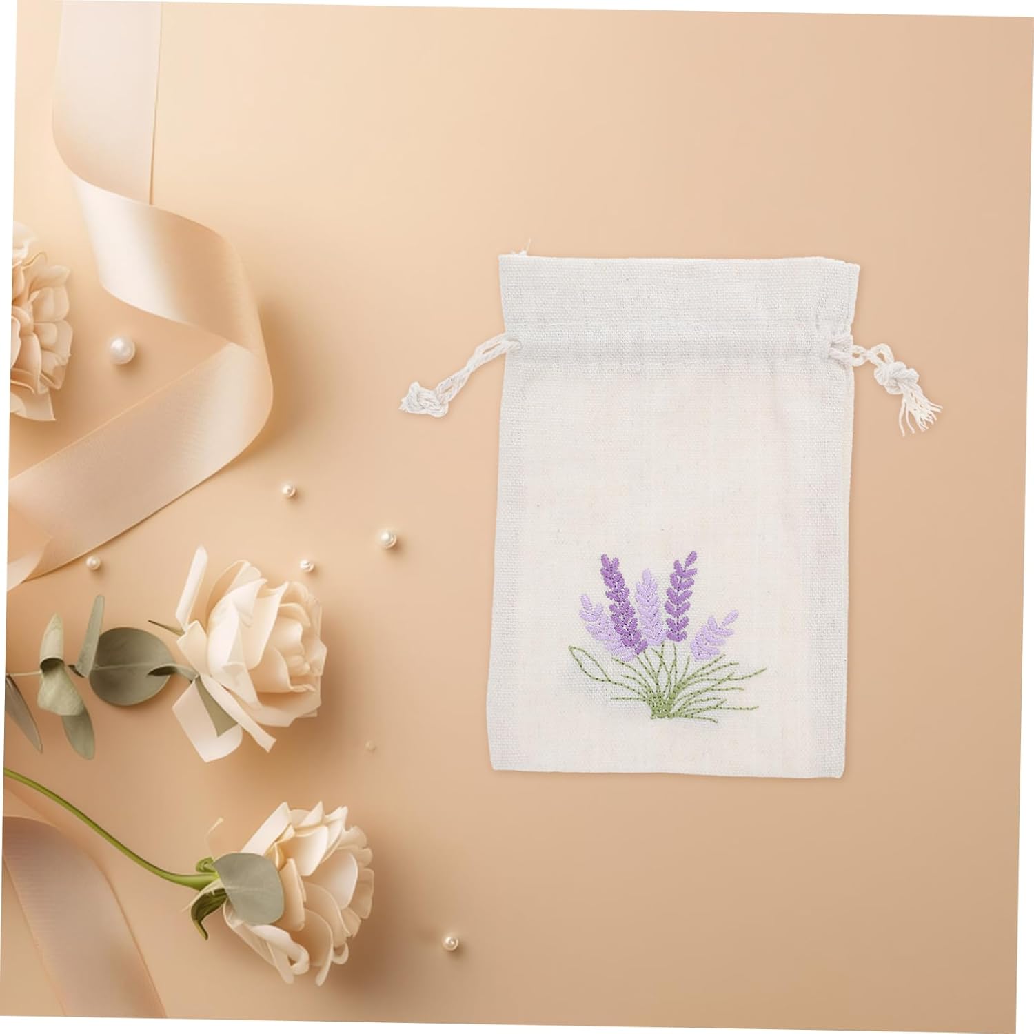 Gatuida 10 Pack Empty Drawstring Sachet Bags Lavender Decorative Packaging Holders