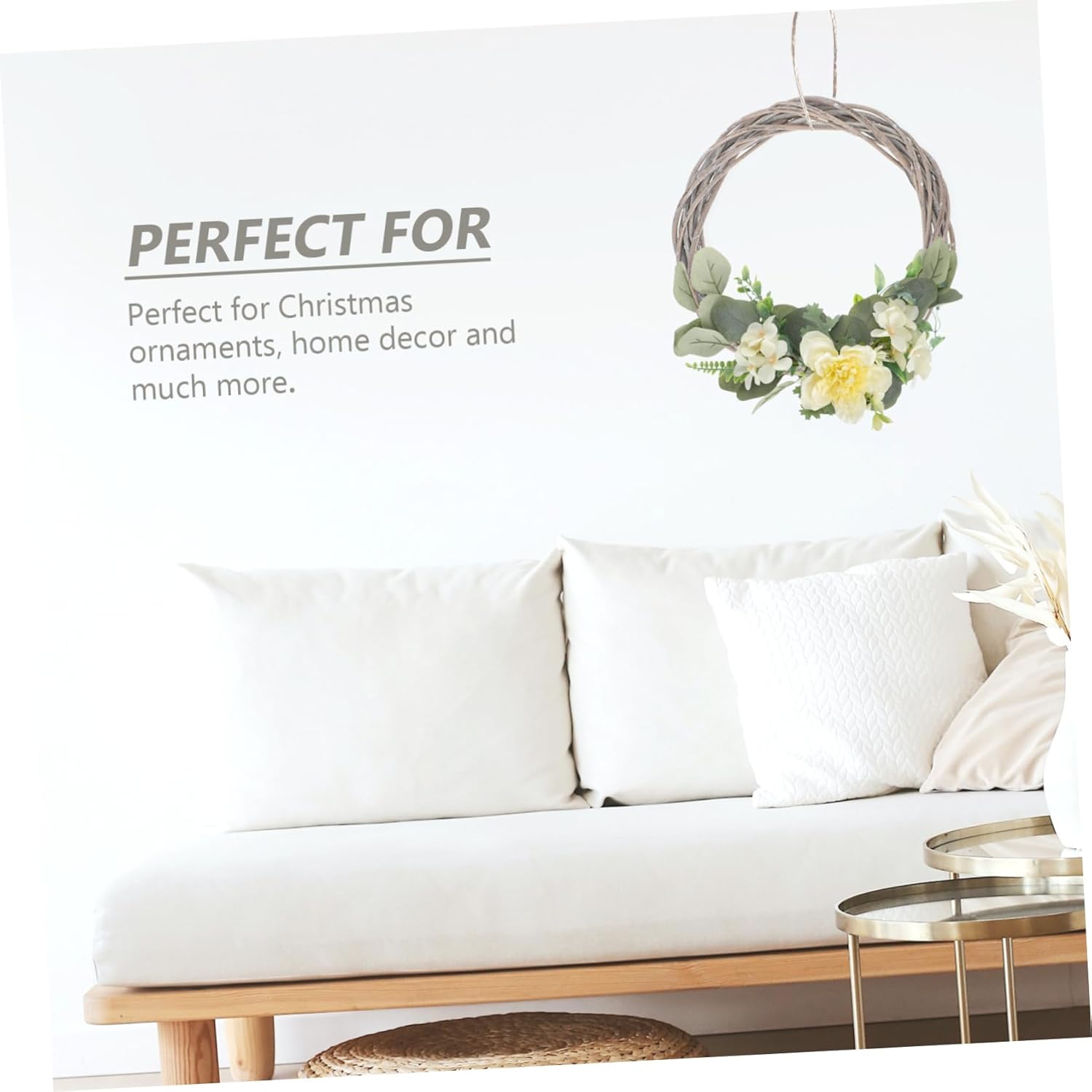 BESTOYARD 2pcs Woven Wreath Hanger for Christmas Decor