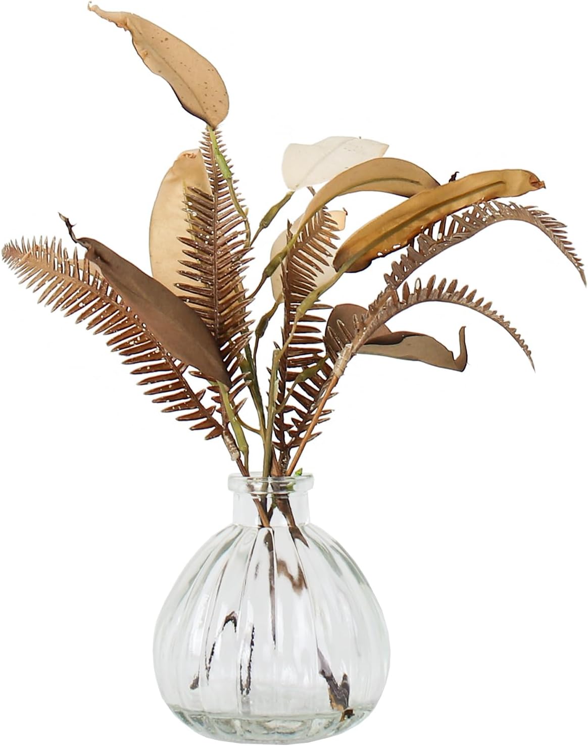 Abzo Artificial Eucalyptus Plants in Glass Vase