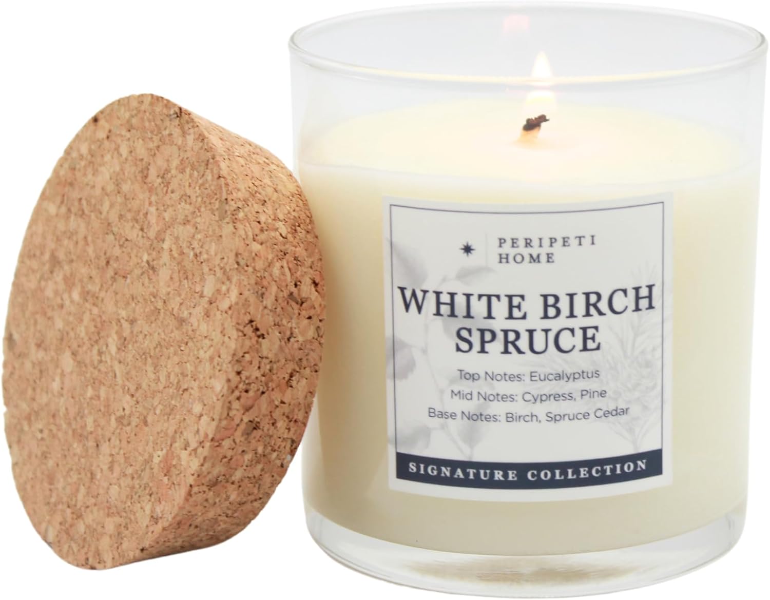 PERIPETI Home White Birch Spruce Scented Candle 1
