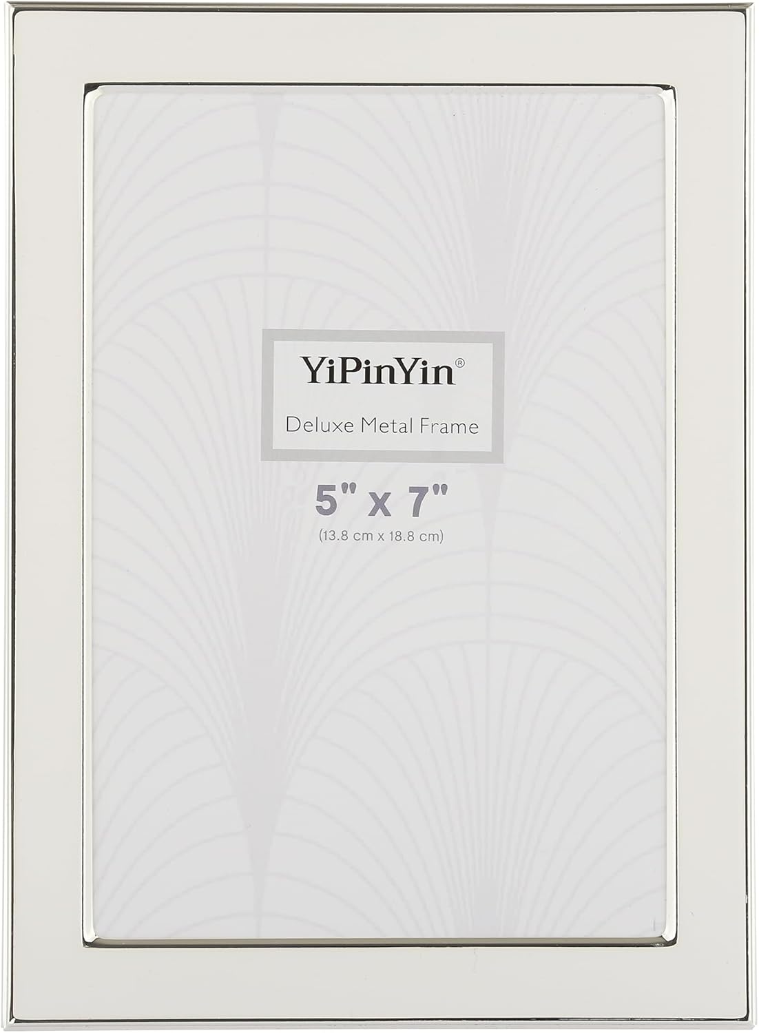 YiPinYin 5x7 Silver Metal Edge Photo Frames Set of 2