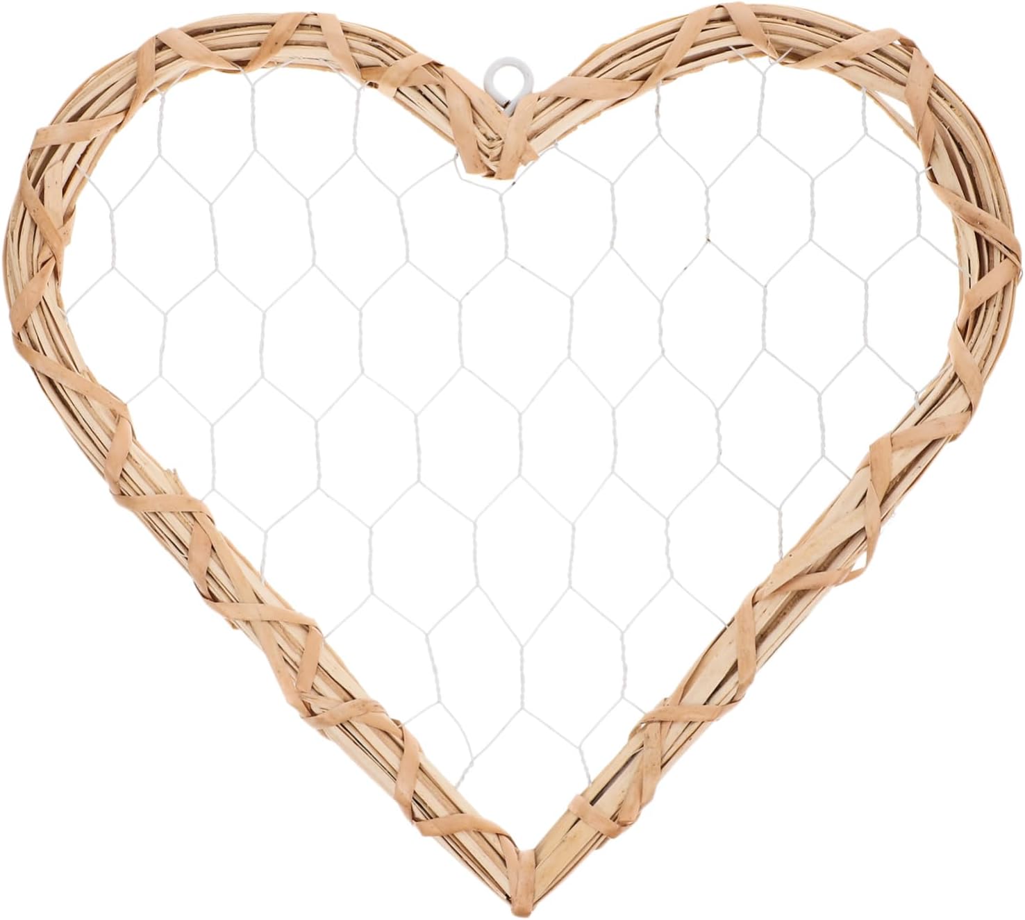 Rustic Heart Shaped Willow Wreath Wall Decor Frame