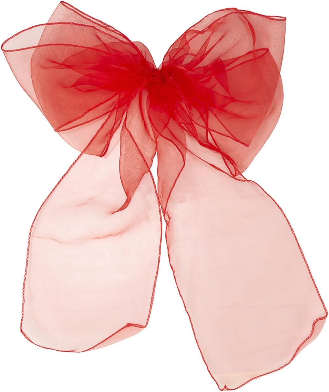 Set of 10 Chair Bows Red Sashes for Decor