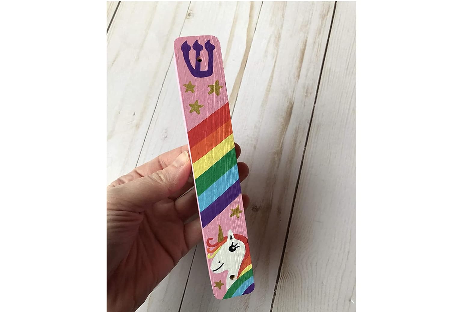 Lea Joelle Pink Unicorn Mezuzah Decor