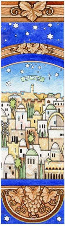 CAR MEZUZAH with Travelers Protection Scroll in Hebrew - Jerusalem 1