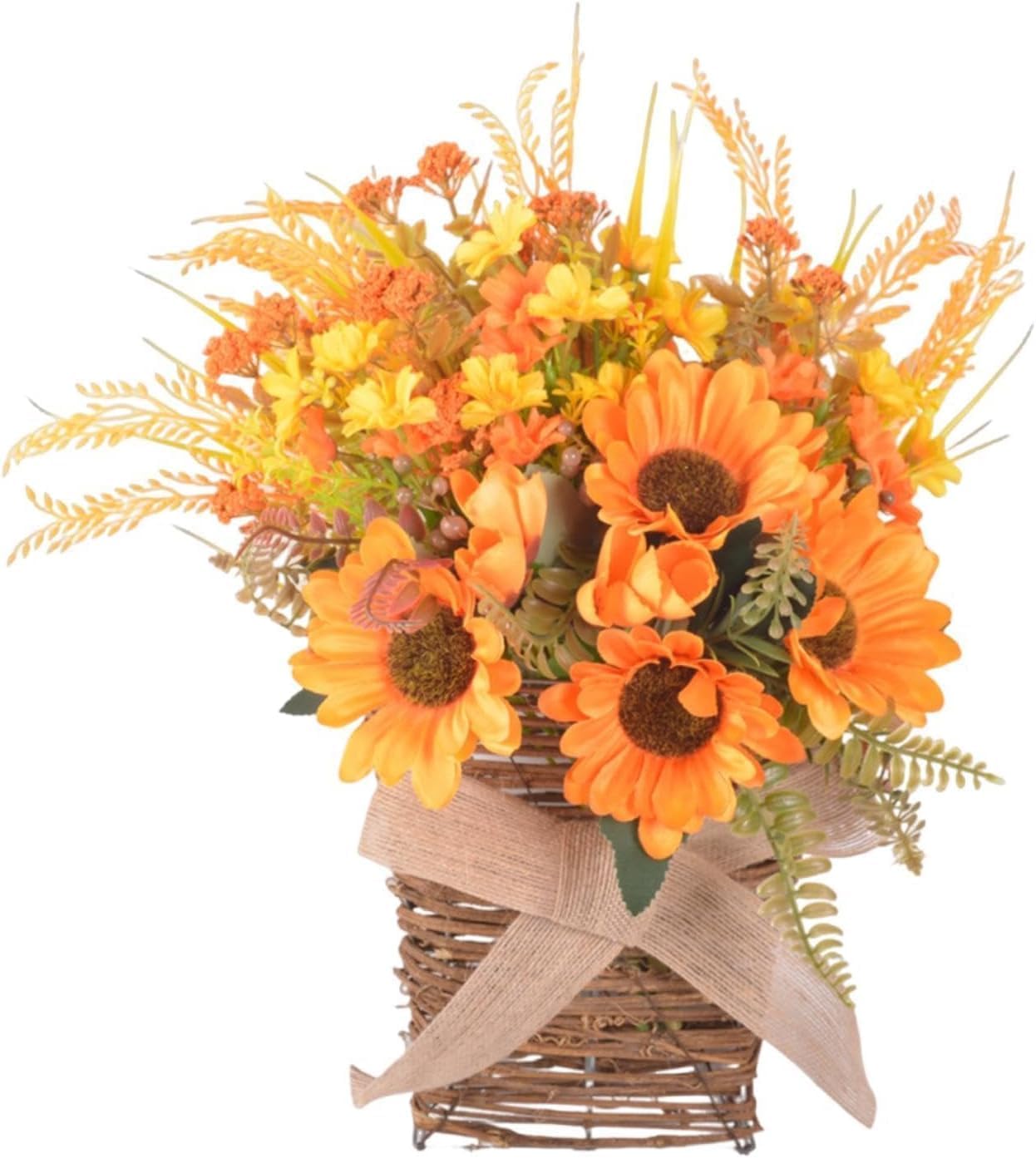 Door Hanger Basket Artificial Flower Garland for Wedding Home Decor