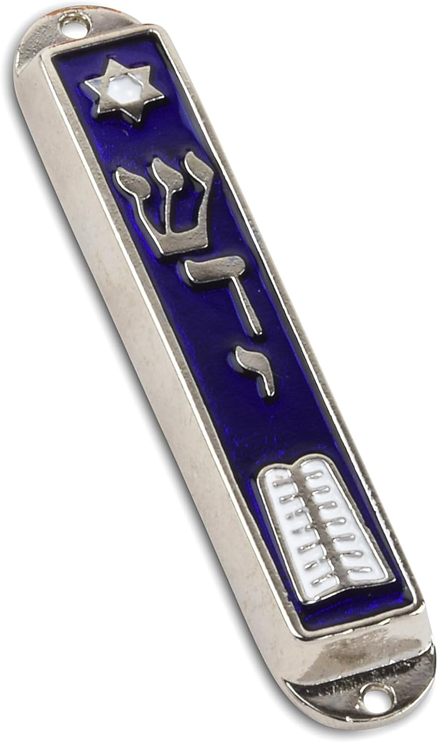 Peer Hastam 10 Commandment Mezuzah Silver Tone 35 Inch Case