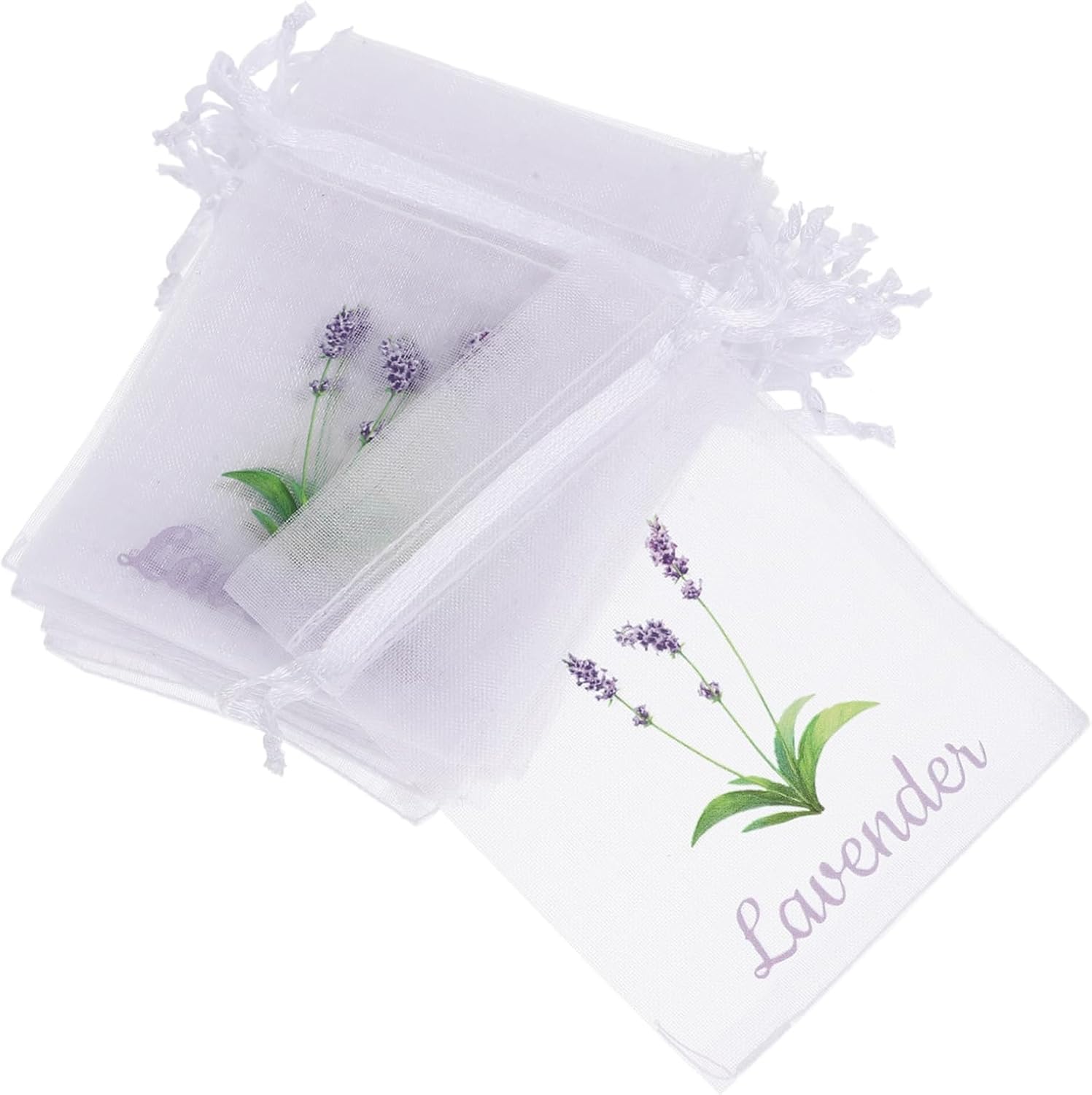 MAGICLULU 20pcs Lavender Sachet Bags Empty Fragrance Pouches for Herbs Spices and DIY Crafts