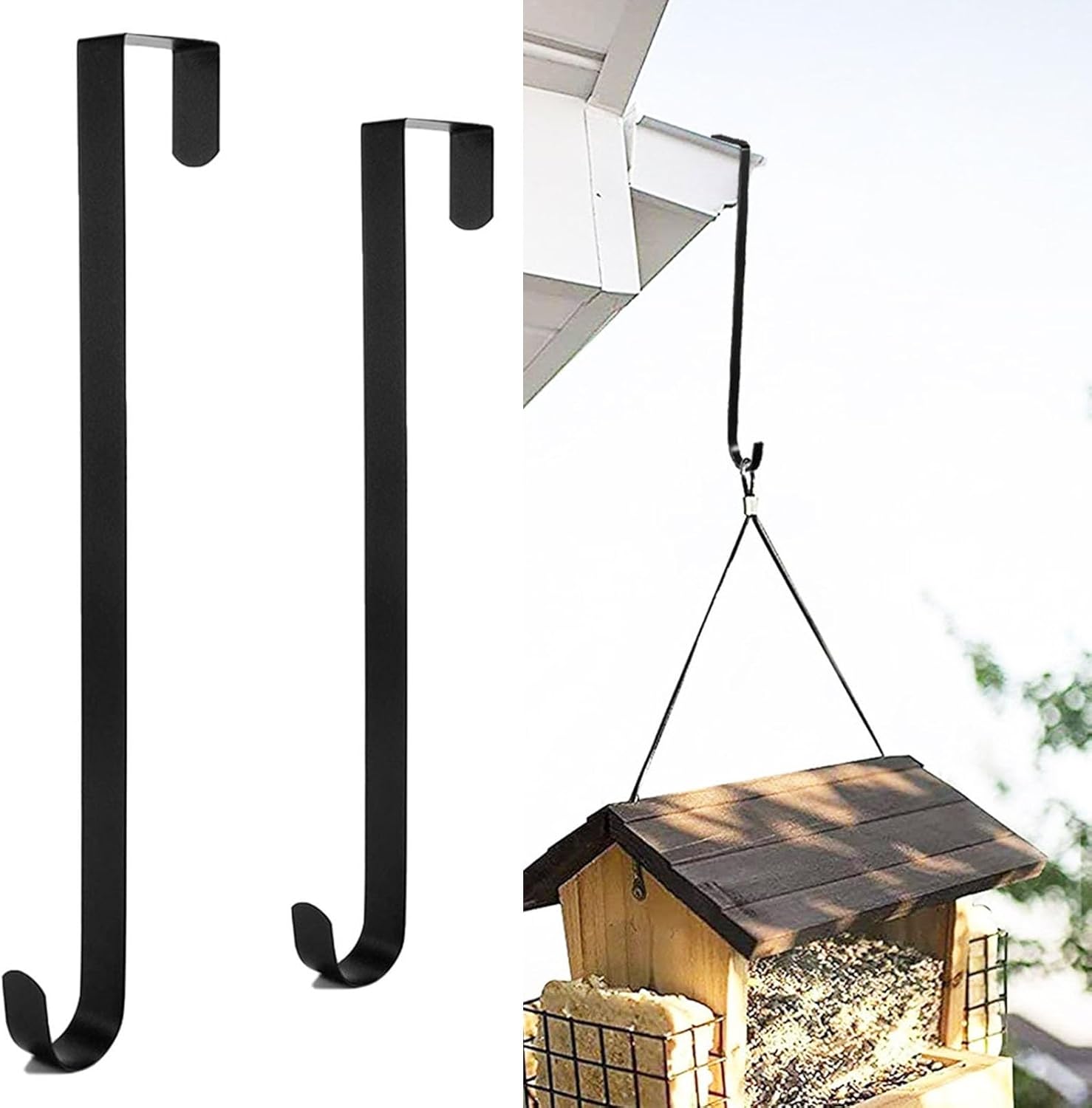 Front Door Garland Hanger 38cm White Wreath Holder for Christmas Decor