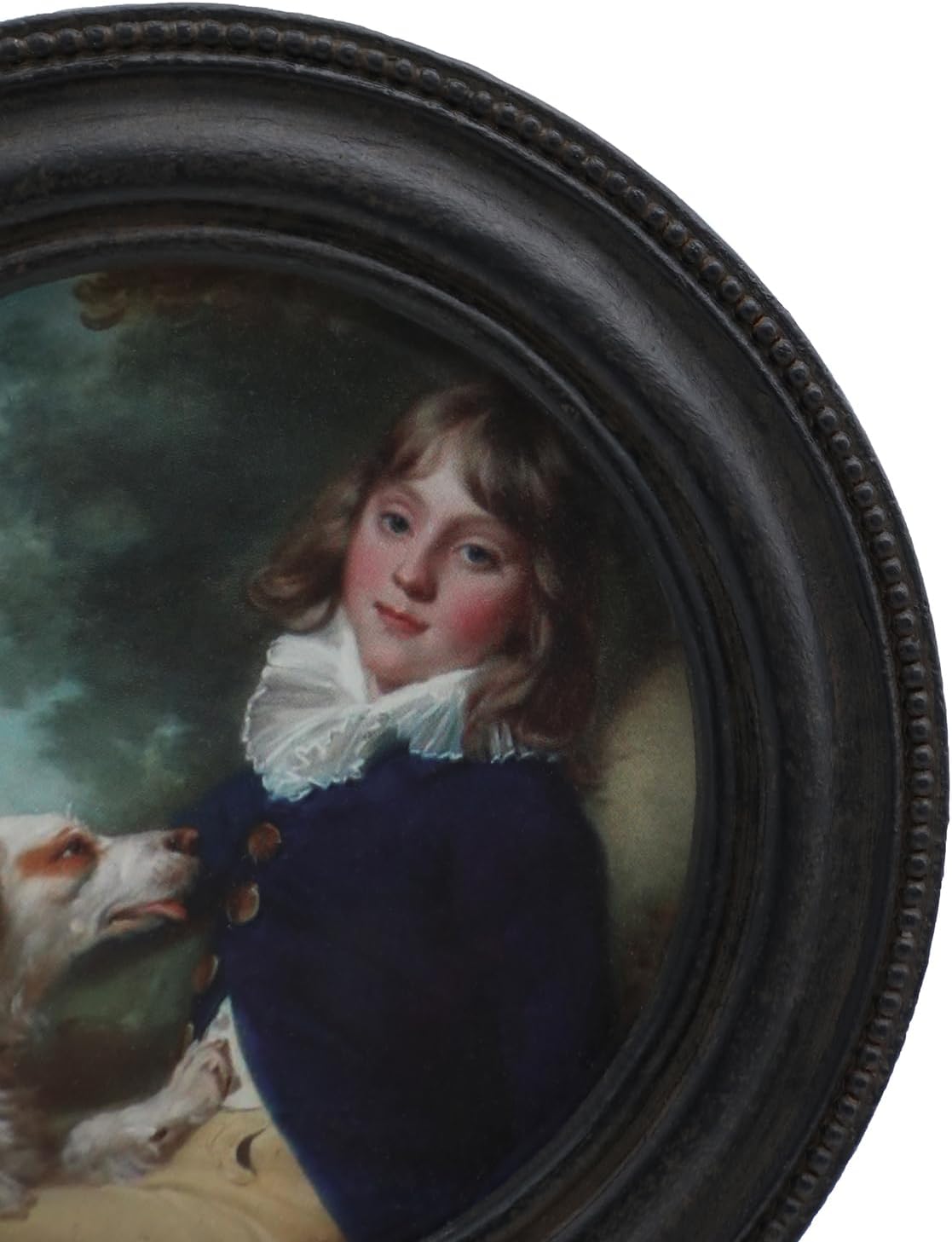 3x3 Small Vintage Round Picture Frame Mini Antique Black Grey Ornate Artistic Display Frame