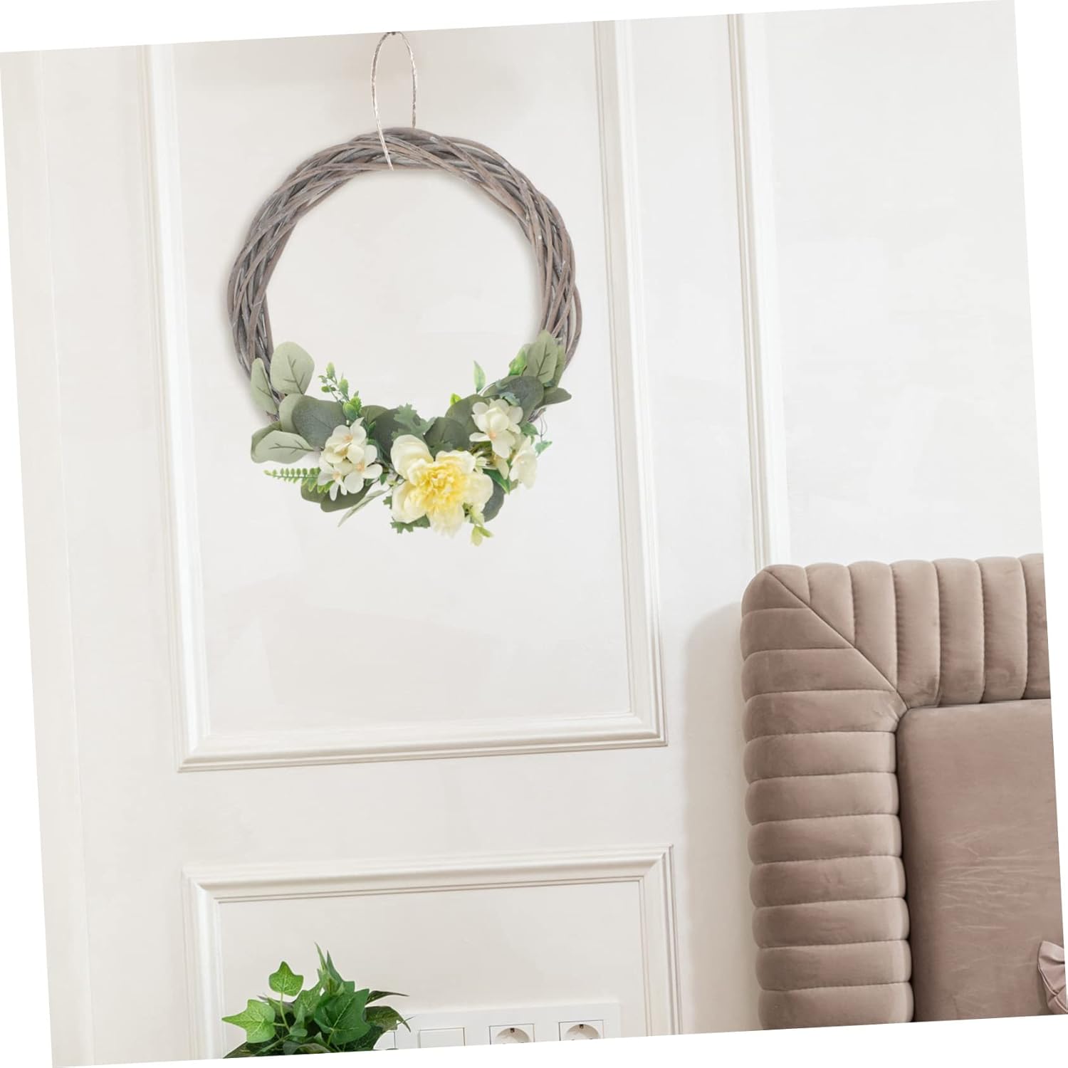 BESTOYARD 2pcs Woven Wreath Hanger for Christmas Decor