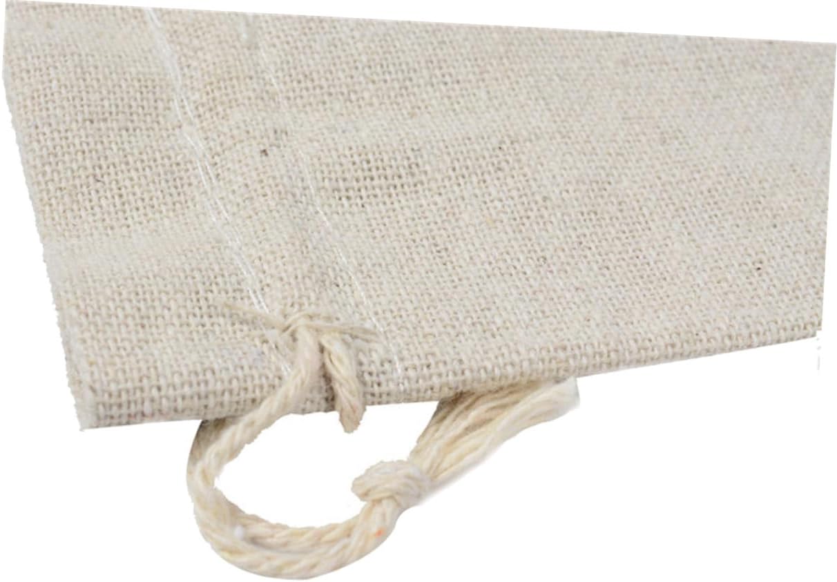 SHOWERORO 4pcs Cotton Drawstring Sachet Bags for Tea and Fragrance