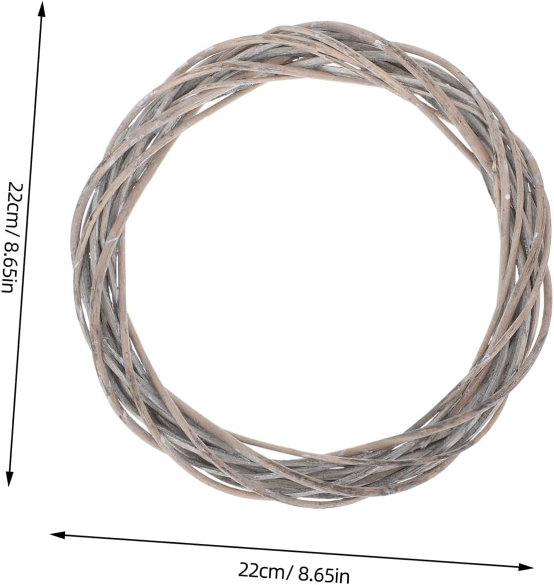 2pcs Woven Rattan Christmas Wreaths for Wall and Door Decor