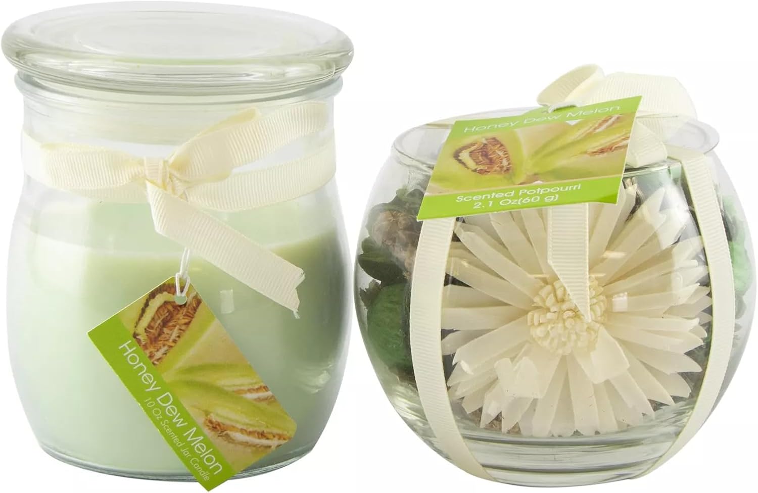 Fragrant Delights Honeydew Melon Candle and Potpourri Set