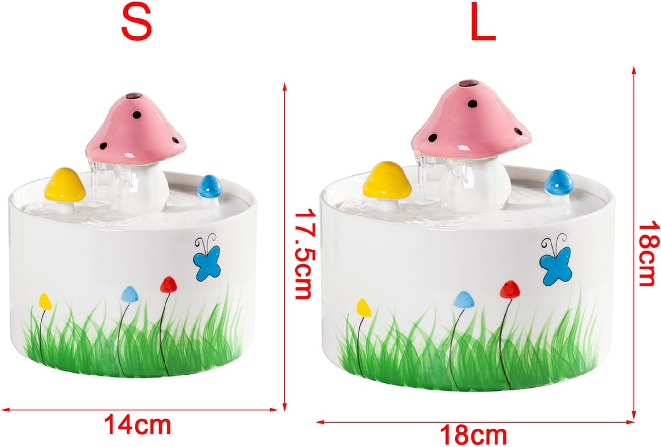 Cute Mini Ceramic Tabletop Water Fountain for Home Office Decor