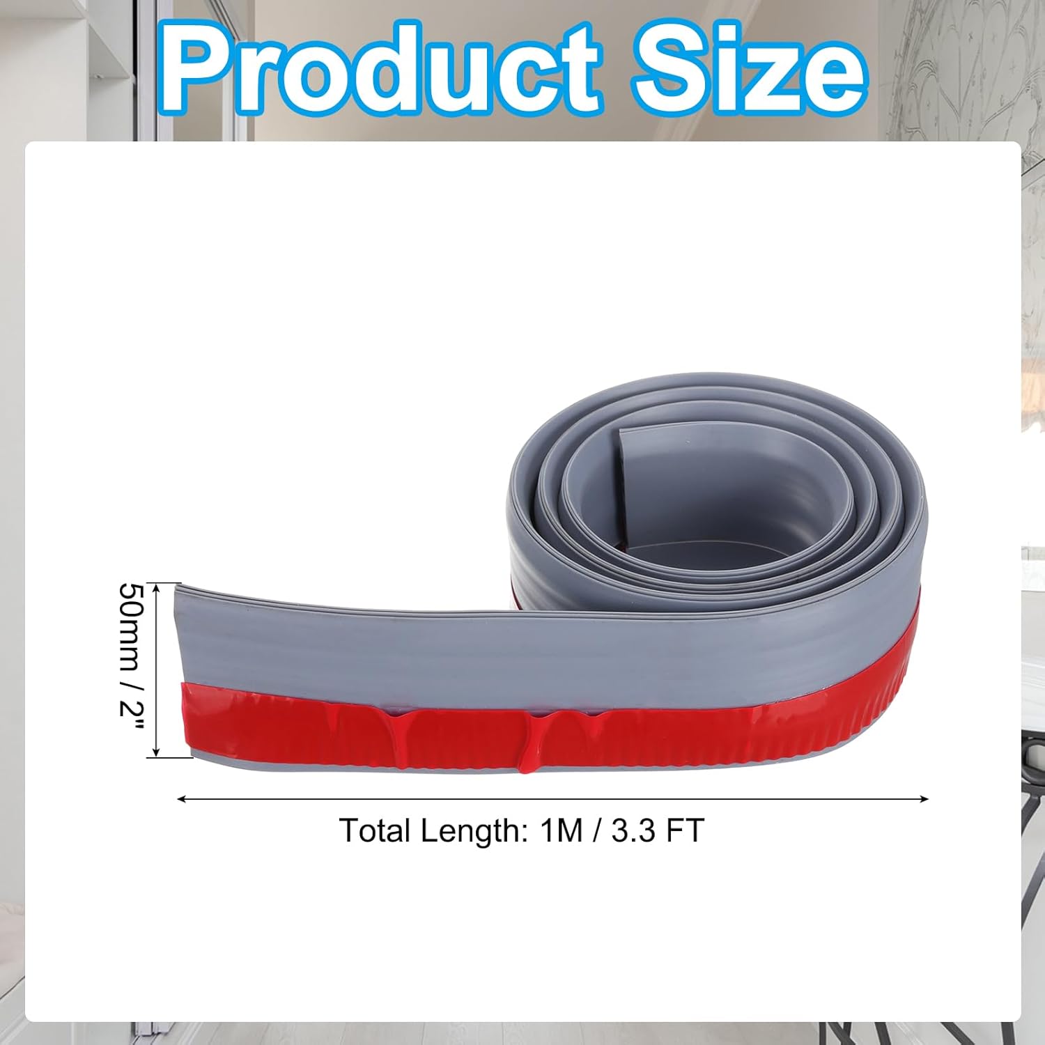 PATIKIL Door Draft Stopper 33FT Gray Silicone Weather Stripping Seal