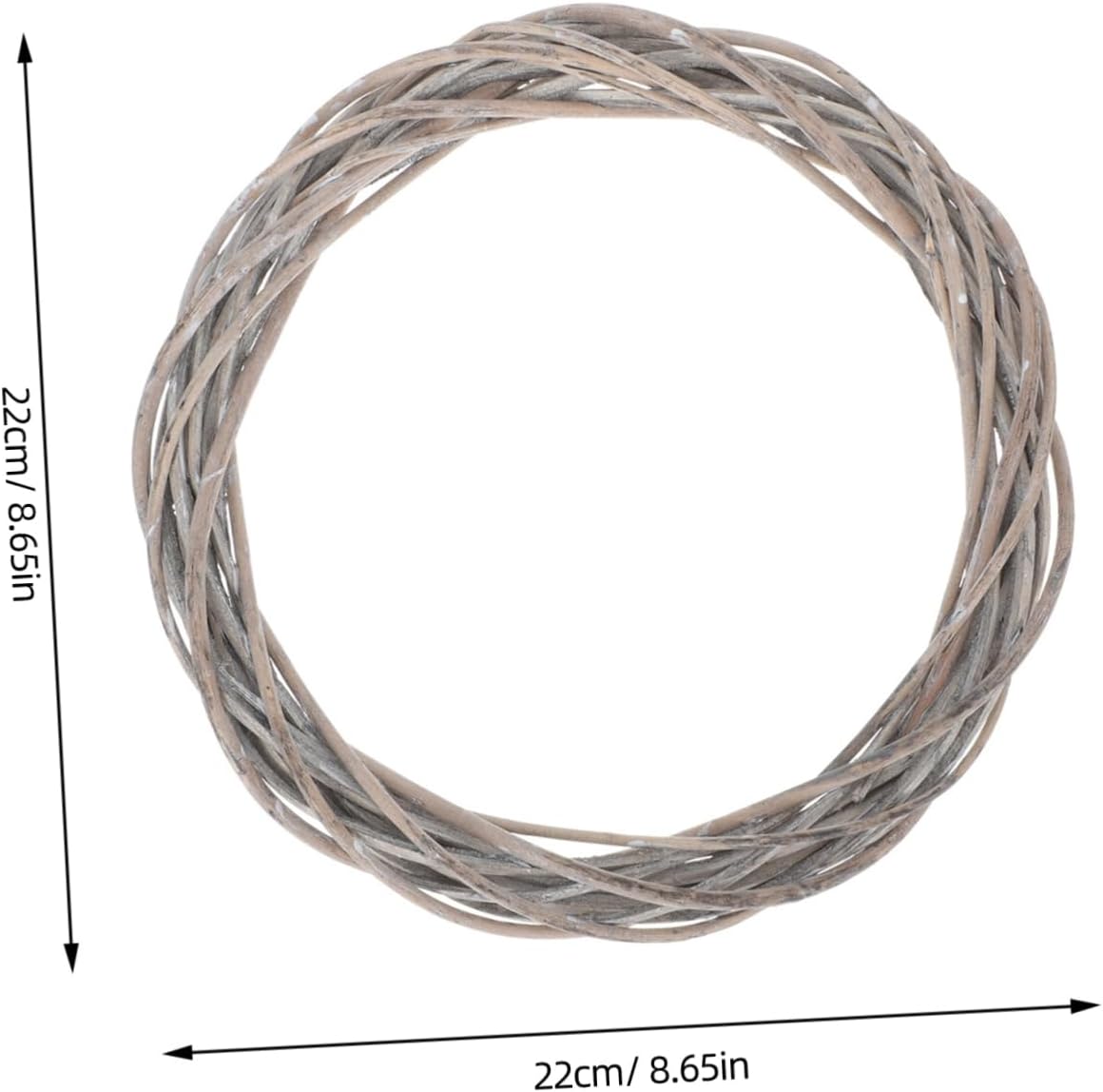 2pcs Rattan Garland DIY Wreath Door Hanger Christmas Decor Prop