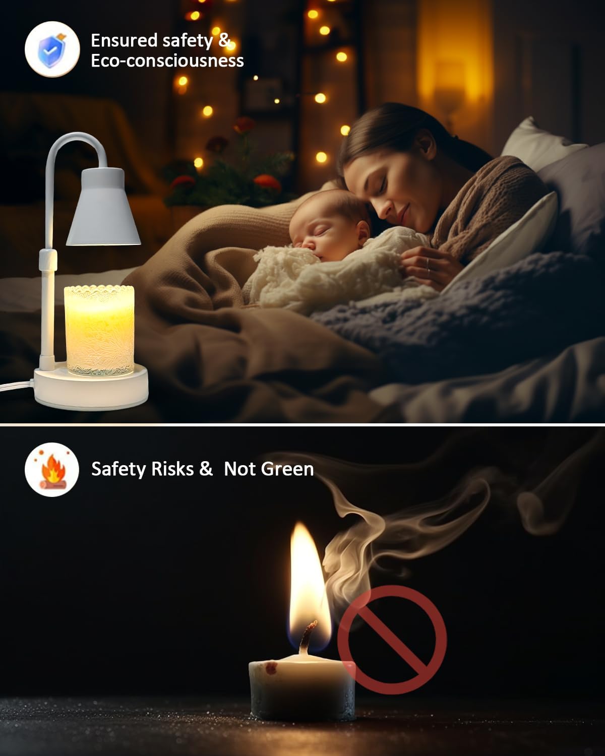 Elenhome Candle Warmer Lamp with Adjustable Height and Dimming