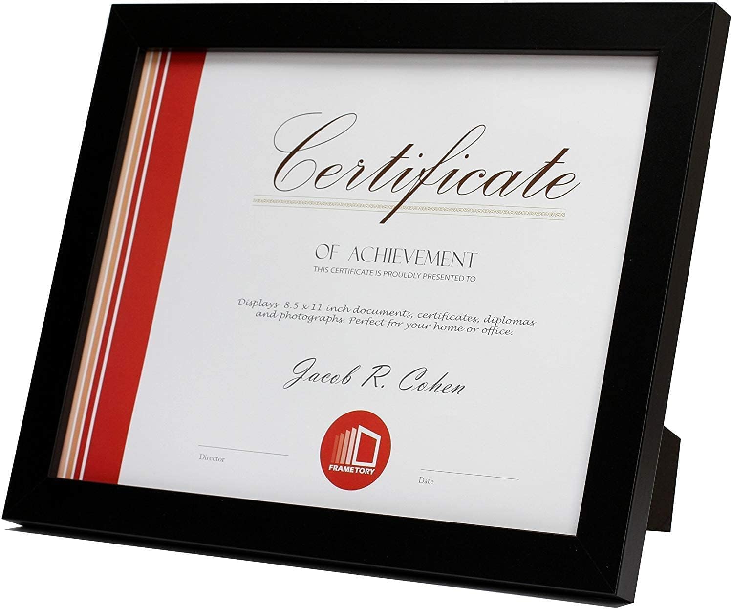 Frametory 85 x 11 Document Frame with Back Hangers and Easel Stand