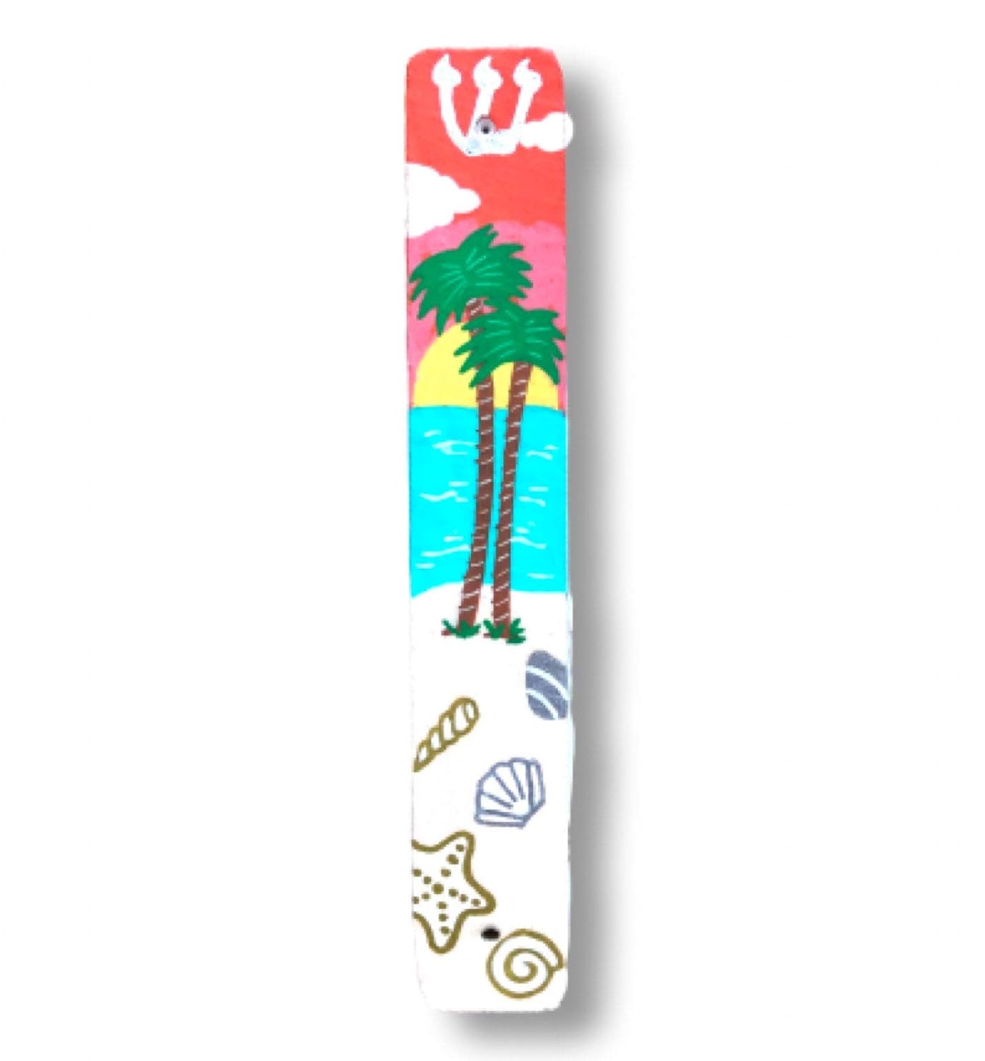 Tropical Mezuzah with Scroll Mount