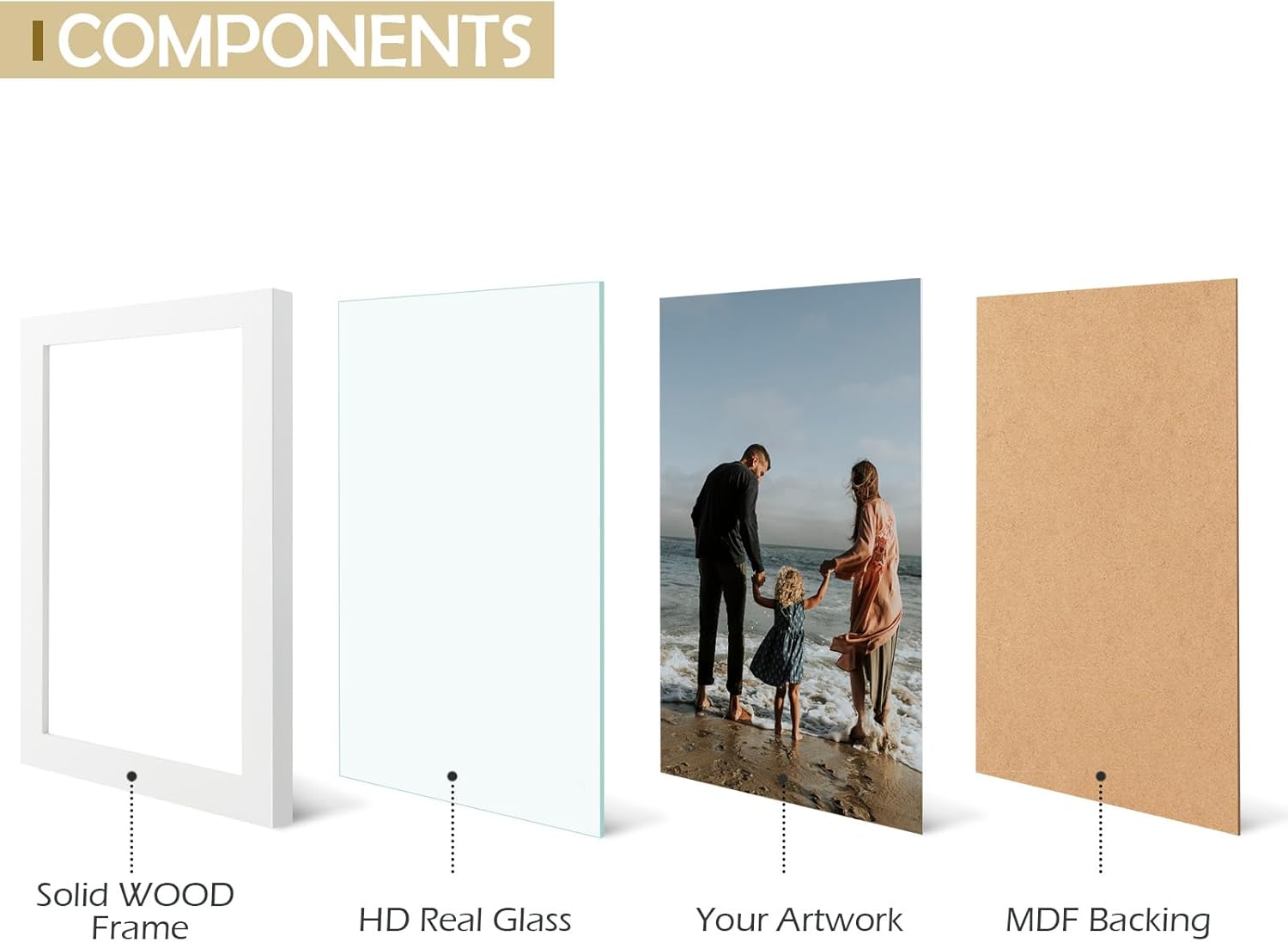 Golden State Art 8x10 White Photo Frame Set of 10